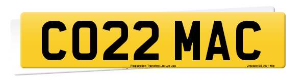 Registration number CO22 MAC